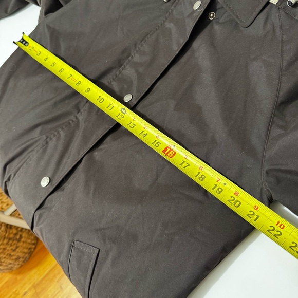 Burberry wool and camel hair blend plaid accents, chocolate Brown Trench Coat - Picture 5 of 11